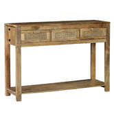Home &amp; Lifestyle Briar 3 Drawer Mango Wood Console Table