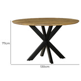 Home &amp; Lifestyle Arabella Mango Wood Dining Table