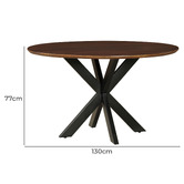 Home &amp; Lifestyle Arabella Mango Wood Dining Table