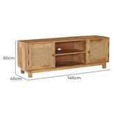 Home &amp; Lifestyle Briar 2 Door Mango Wood TV Unit
