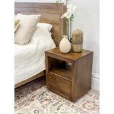 Home &amp; Lifestyle Debbie 1 Drawer Bedside Table