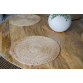 Home &amp; Lifestyle Willow Round Jute Placemats