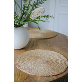 Home &amp; Lifestyle Willow Round Jute Placemats