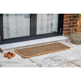 Home &amp; Lifestyle Natural &amp; Black Stripe Coir Doormat