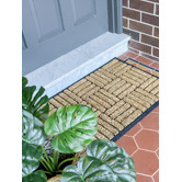 Home &amp; Lifestyle Natural Parquet Tiles Coir &amp; Rubber Doormat