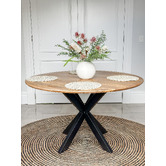 Home &amp; Lifestyle Arabella Mango Wood Dining Table