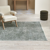 Home &amp; Lifestyle Green Amihan Power-Loomed Machine Washable Rug