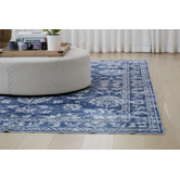Home &amp; Lifestyle Blue Megan Machine Washable Rug