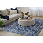Home &amp; Lifestyle Blue Megan Machine Washable Rug