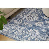 Home &amp; Lifestyle Blue Megan Machine Washable Rug