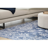 Home &amp; Lifestyle Blue Megan Machine Washable Rug