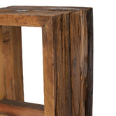Home &amp; Lifestyle Danver Reclaimed Mango and Acacia Wood Side Table