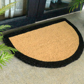 Home &amp; Lifestyle Black Border Curved Coir Doormat