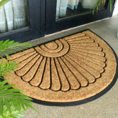 Home &amp; Lifestyle Kye Curved Rubber &amp; Coir Doormat