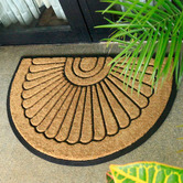 Home &amp; Lifestyle Kye Curved Rubber &amp; Coir Doormat