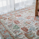 Home &amp; Lifestyle Autumn Multi-Colour Dalisay Floral Machine Washable Rug