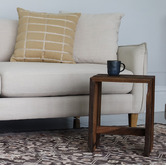 Home &amp; Lifestyle Danver Reclaimed Mango and Acacia Wood Side Table