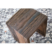 Home &amp; Lifestyle Danver Reclaimed Mango and Acacia Wood Side Table