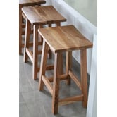 Home &amp; Lifestyle 66cm Madina Acacia Wood Outdoor Bar Stool