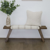 Home &amp; Lifestyle Reston Mango Wood Ottoman Bench