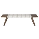 Home &amp; Lifestyle Reston Mango Wood Ottoman Bench