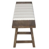 Home &amp; Lifestyle Reston Mango Wood Ottoman Bench