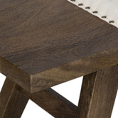 Home &amp; Lifestyle Reston Mango Wood Ottoman Bench