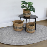 Home &amp; Lifestyle Grey Albany Hand-Woven Indoor/Outdoor Oval Rug