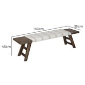 Home &amp; Lifestyle Reston Mango Wood Ottoman Bench