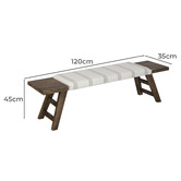 Home &amp; Lifestyle Reston Mango Wood Ottoman Bench