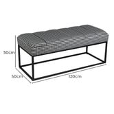 Home &amp; Lifestyle Riverton Upholstered Ottoman Bench
