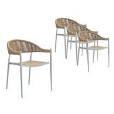Home &amp; Lifestyle Lockport Rope Outdoor Dining Chairs