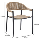 Home &amp; Lifestyle Lockport Rope Outdoor Dining Chairs