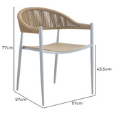 Home &amp; Lifestyle Lockport Rope Outdoor Dining Chairs