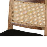 Home &amp; Lifestyle Natural &amp; Black 74cm Ayaka Acacia Wood Bar Stool