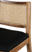 Home &amp; Lifestyle Natural &amp; Black 74cm Ayaka Acacia Wood Bar Stool