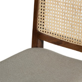 Home &amp; Lifestyle Walnut &amp; Beige 74cm Ayaka Acacia Wood Bar Stool