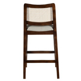 Home &amp; Lifestyle Walnut &amp; Beige 74cm Ayaka Acacia Wood Bar Stool