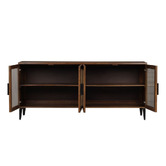 Home &amp; Lifestyle Elian Mango Wood 4 Door Sideboard Buffet