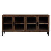 Home &amp; Lifestyle Elian Mango Wood 4 Door Sideboard Buffet