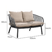 Home &amp; Lifestyle 2 Seater Rhinoa Outdoor Sofa