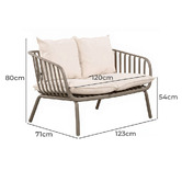 Home &amp; Lifestyle 2 Seater Rhinoa Outdoor Sofa