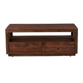 Home &amp; Lifestyle Quinn 2 Drawer Mango Wood Coffee Table