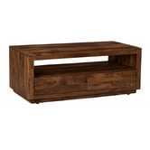 Home &amp; Lifestyle Quinn 2 Drawer Mango Wood Coffee Table