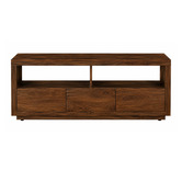Home &amp; Lifestyle Quinn 3 Drawer Mango Wood TV Unit