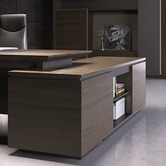 Innova Studio Coffee Oak Clive Executive Desk