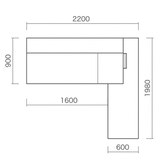 Innova Studio Coffee Oak Clive Executive Desk