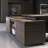 Innova Studio Coffee Oak Clive Executive Desk