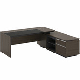Innova Studio Coffee Oak Clive Executive Desk