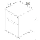 Innova Studio Aftan Wooden Executive Desk